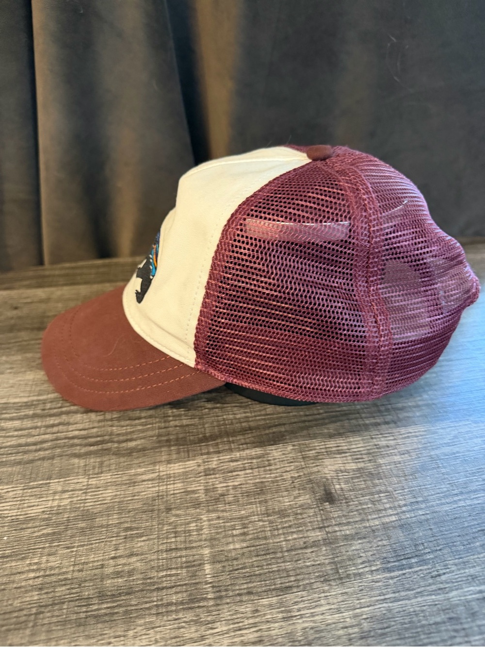 Patagonia Cap in Cream and Maroon - Picture 2 of 5